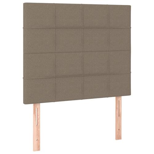 Sengegavle 2 stk. 80x5x78/88 cm stof gråbrun