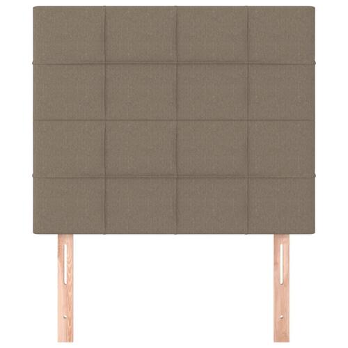 Sengegavle 2 stk. 80x5x78/88 cm stof gråbrun