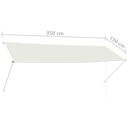 Foldemarkise 350x150 cm cremefarvet