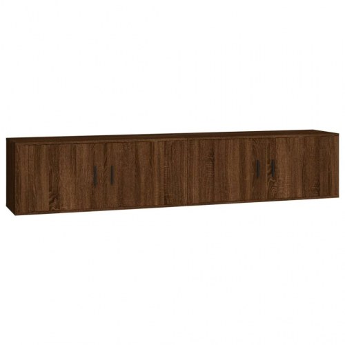 Væghængte tv-skabe 2 stk. 100x34,5x40 cm brun egetræsfarve