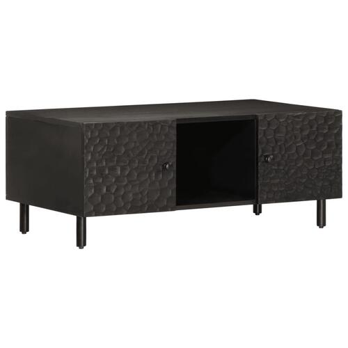 Sofabord 100x54x40 cm massivt mangotræ sort