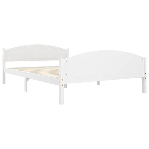 Sengestel 140x200 cm massivt fyrretræ hvid
