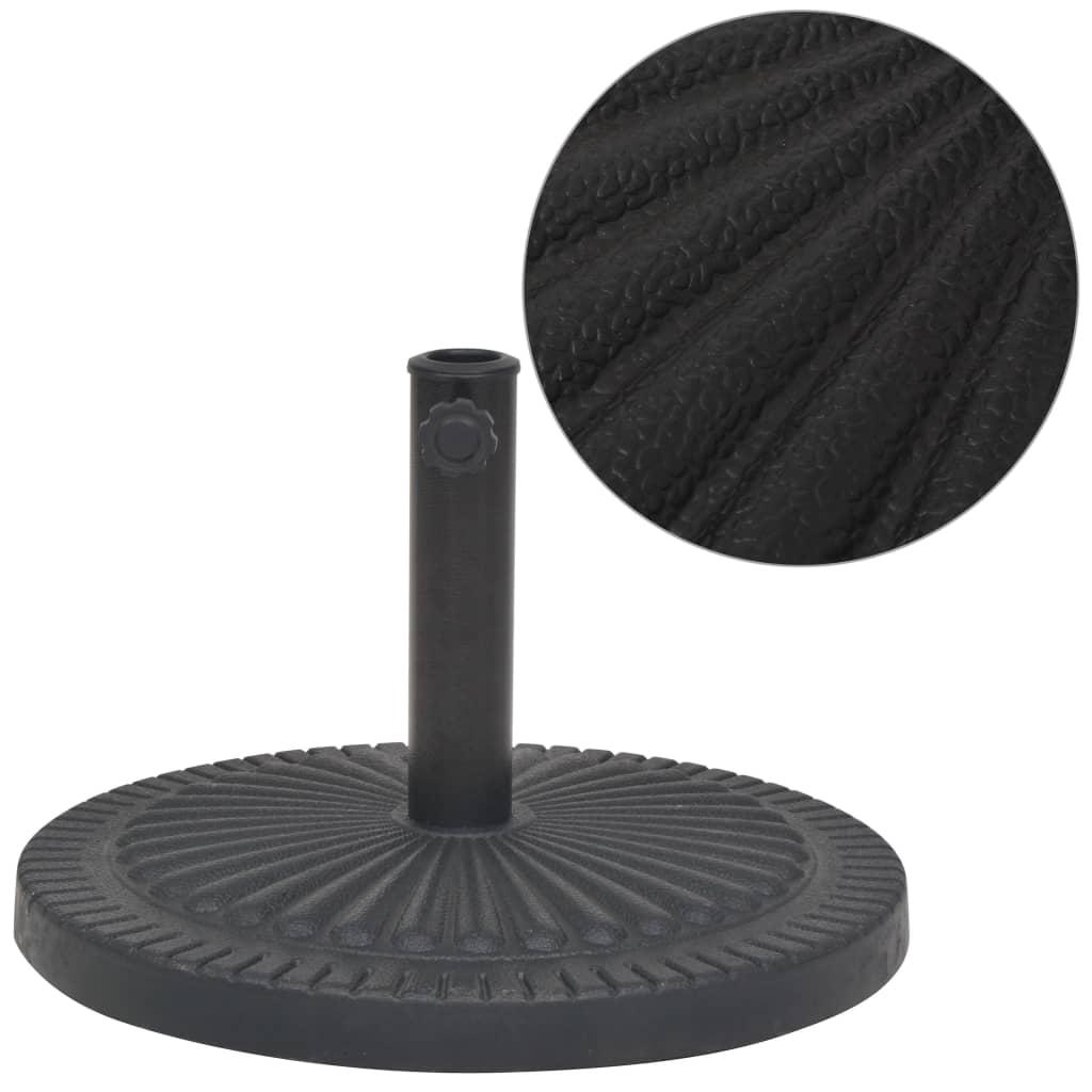 Parasolfod resin rund sort 14 kg