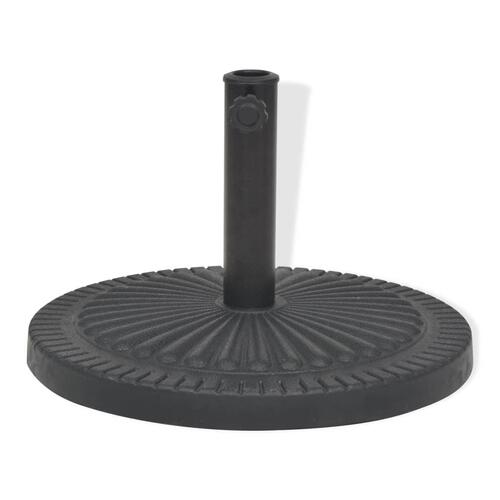 Parasolfod resin rund sort 14 kg