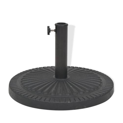 Parasolfod resin rund sort 14 kg