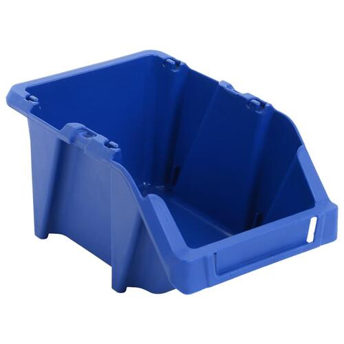 Stabelbare opbevaringskasser 150 stk. 125 x 195 x 90 mm blå