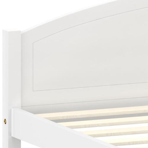 Sengestel 160x200 cm massivt fyrretræ hvid