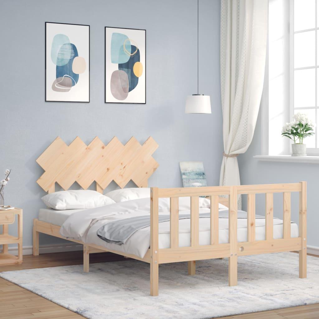 Sengeramme med sengegavl Small Double massivt træ