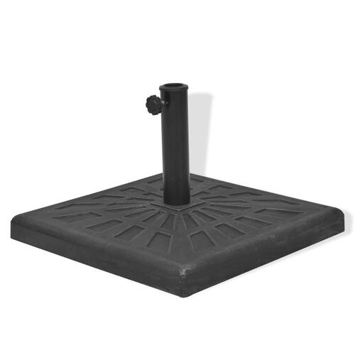 Parasolfod resin firkant sort 19 kg
