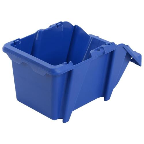 Stabelbare opbevaringskasser 50 stk. 200 x 300 x 130 mm blå