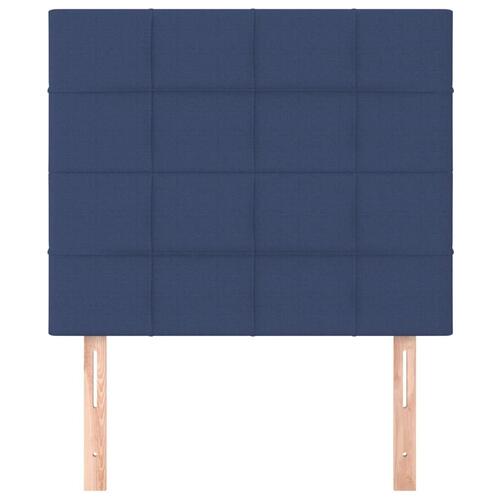 Sengegavle 2 stk. 80x5x78/88 cm stof blå