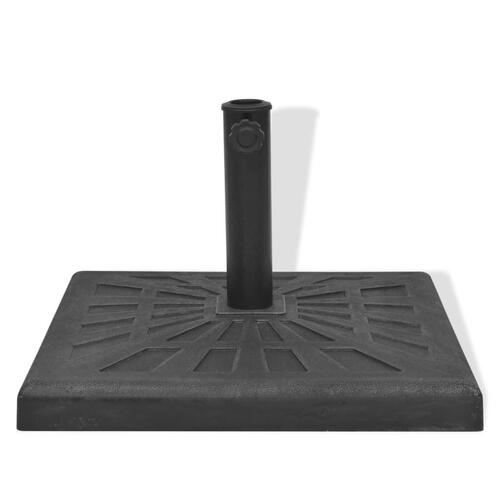 Parasolfod resin firkant sort 12 kg
