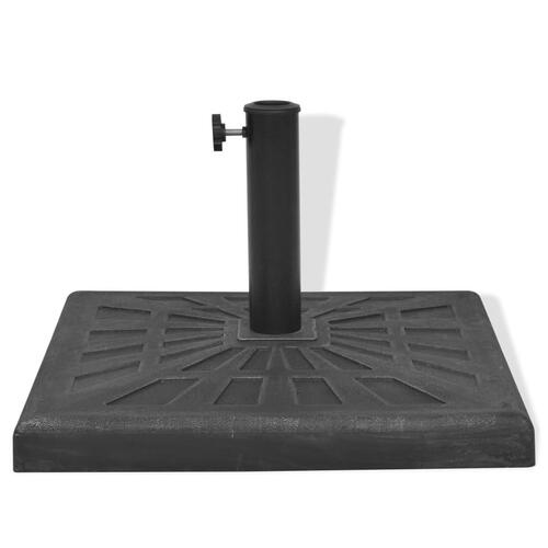 Parasolfod resin firkant sort 12 kg