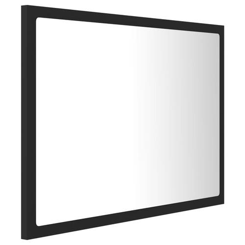 Badeværelsesspejl med LED-lys 60x8,5x37 cm akryl grå