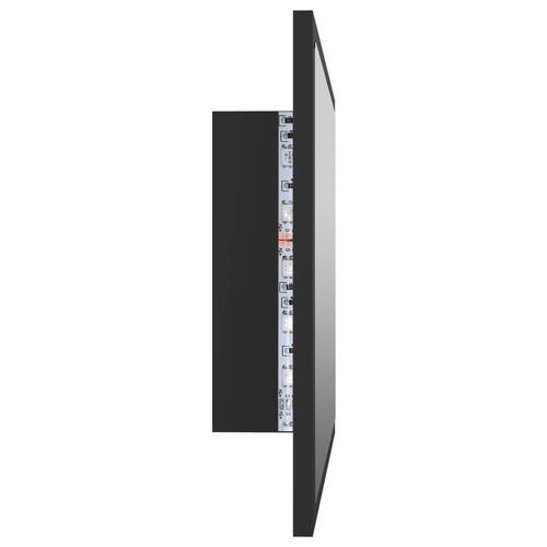 Badeværelsesspejl med LED-lys 60x8,5x37 cm akryl grå