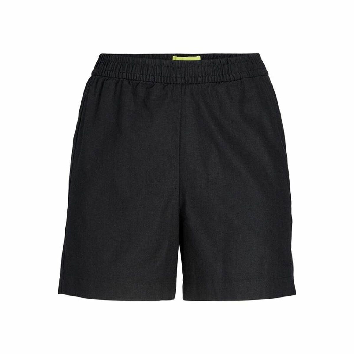 Jack & Jones dame sportsshorts i hør - sort (M)