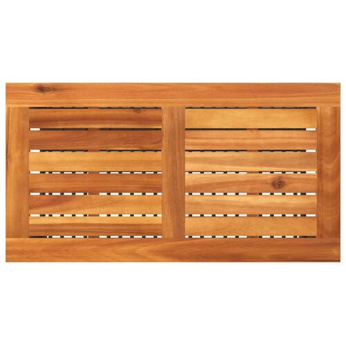 Havebord 70x38x42 cm polyrattan og akacietræ sort