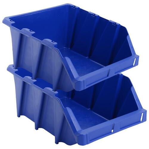 Stabelbare opbevaringskasser 20 stk. 265 x 420 x 178 mm blå