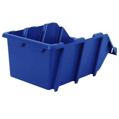Stabelbare opbevaringskasser 20 stk. 265 x 420 x 178 mm blå