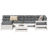 Sofasæt til haven 7 dele massivt fyrretræ hvid
