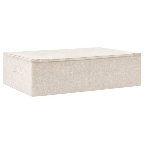 Opbevaringskasse 70x40x18 cm stof cremefarvet