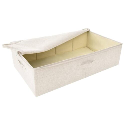 Opbevaringskasse 70x40x18 cm stof cremefarvet