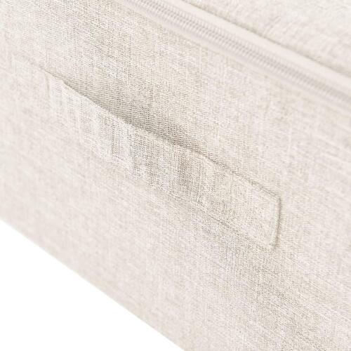 Opbevaringskasse 70x40x18 cm stof cremefarvet