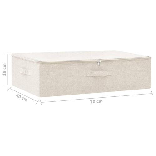 Opbevaringskasse 70x40x18 cm stof cremefarvet