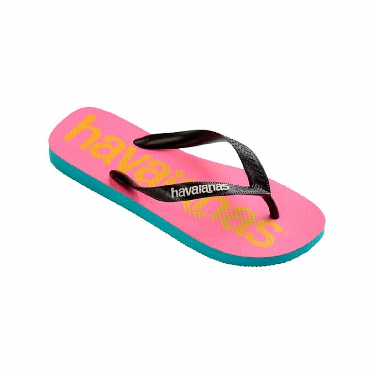 Klipklappere til damer Havaianas Top Logomania Blå Pink 41-42