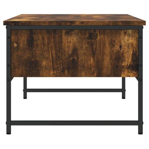 Sofabord 101x49x39,5 cm konstrueret træ røget egetræsfarve