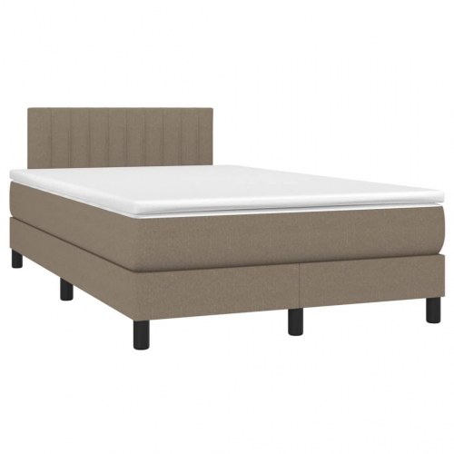 Kontinentalseng med madras 120×200 cm - stof, gråbrun