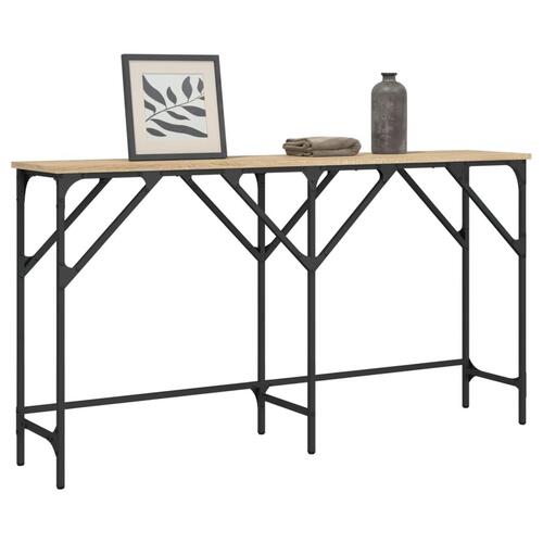 Konsolbord 140x29x75 cm konstrueret træ sonoma-eg