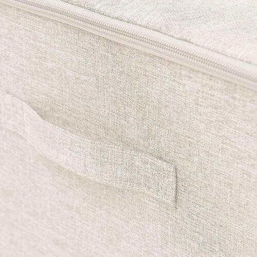 Opbevaringskasser 2 stk. 43x34x23 cm stof cremefarvet