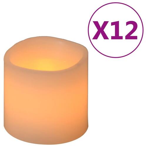 LED-stearinlys 12 stk. varmt hvidt lys