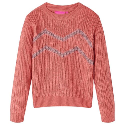 Sweater til børn str. 140 strikket pink