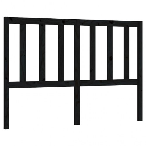 Sengegavl 156x4x100 cm massivt fyrretræ sort