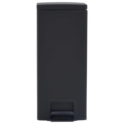Pedalspand fingeraftryksafvisende 30 l rustfrit stål sort