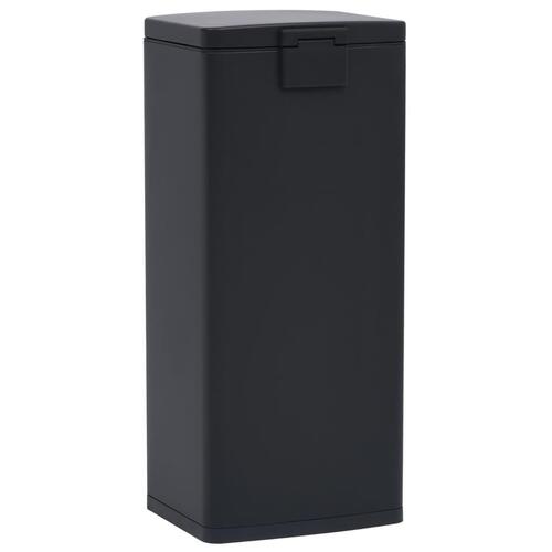 Pedalspand fingeraftryksafvisende 30 l rustfrit stål sort