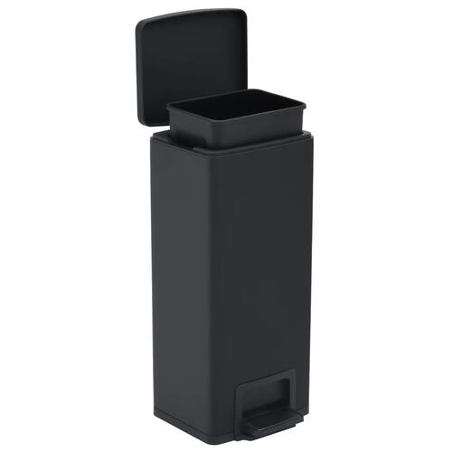 Pedalspand fingeraftryksafvisende 30 l rustfrit stål sort
