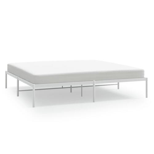 Sengeramme 180x200 cm metal hvid