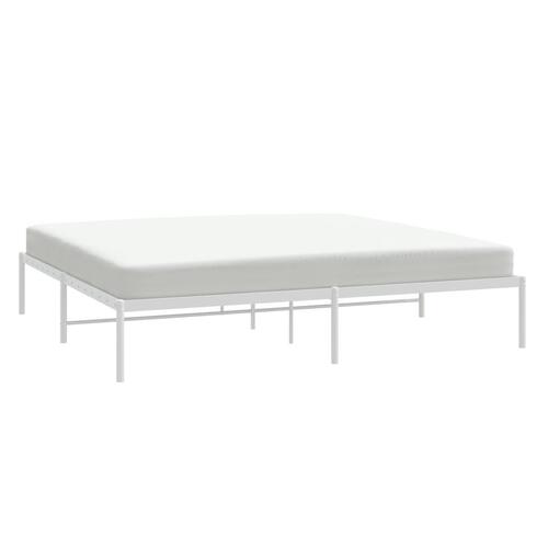 Sengeramme 180x200 cm metal hvid