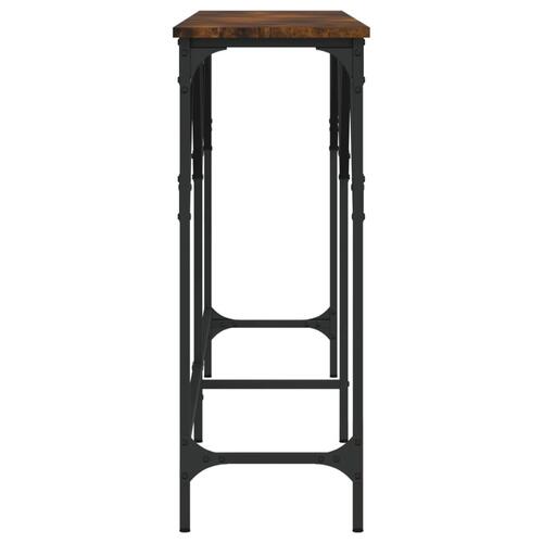Konsolbord 180x29x75 cm konstrueret træ røget egetræsfarve