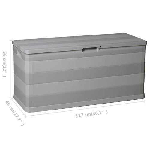 Hyndeboks 117x45x56 cm grå