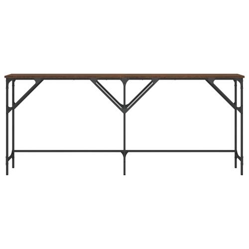 Konsolbord 180x29x75 cm konstrueret træ brun egetræsfarve