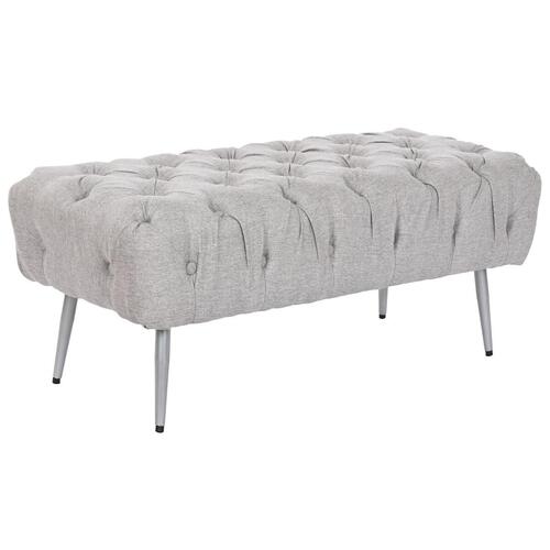 Stol Home ESPRIT Grå Sølvfarvet Polyester Metal 103 x 46 x 42 cm