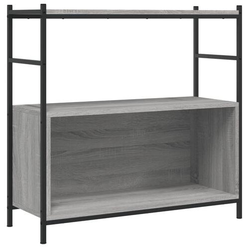 Skrivebord 80x30x78,5 cm konstrueret træ og jern grå sonoma-eg