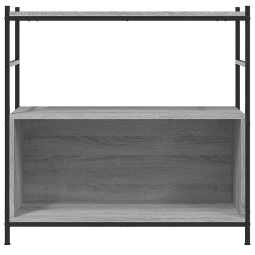 Skrivebord 80x30x78,5 cm konstrueret træ og jern grå sonoma-eg