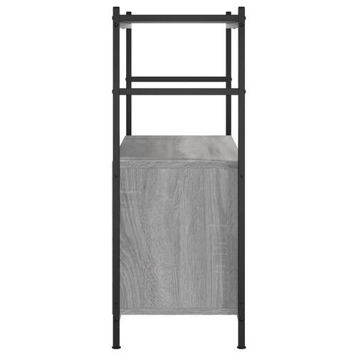 Skrivebord 80x30x78,5 cm konstrueret træ og jern grå sonoma-eg