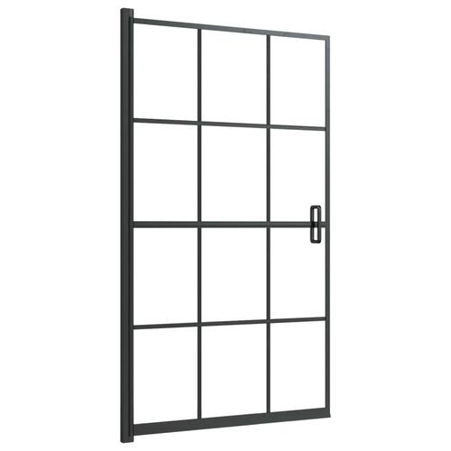 Bruseafskærmning 80x140 cm sikkerhedsglas sort