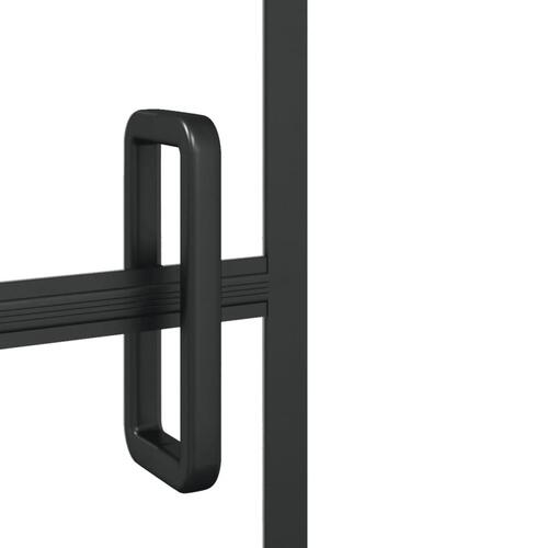 Bruseafskærmning 80x140 cm sikkerhedsglas sort